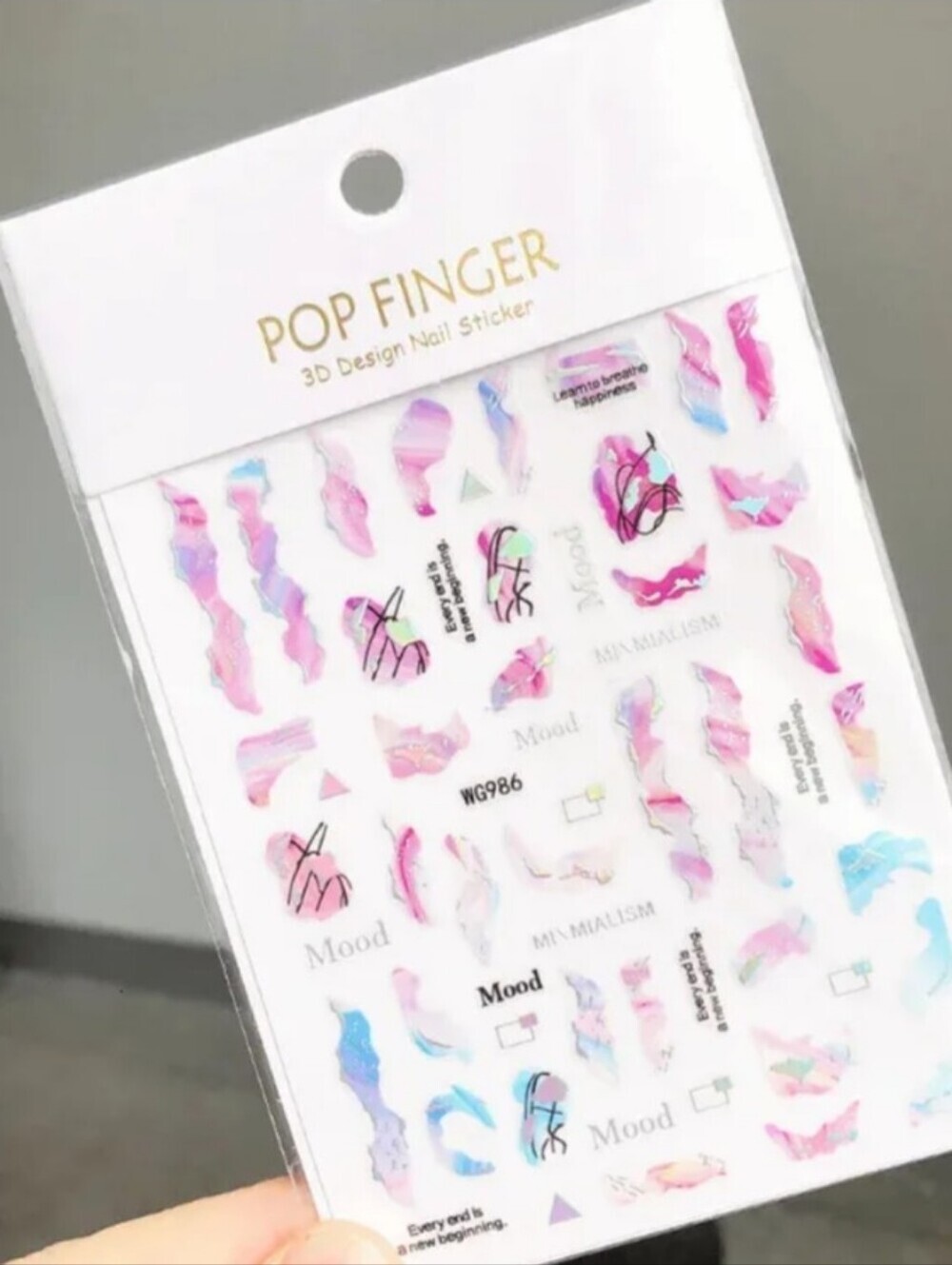 Trendy Self Adhesive Nails Art Transfer Sticker